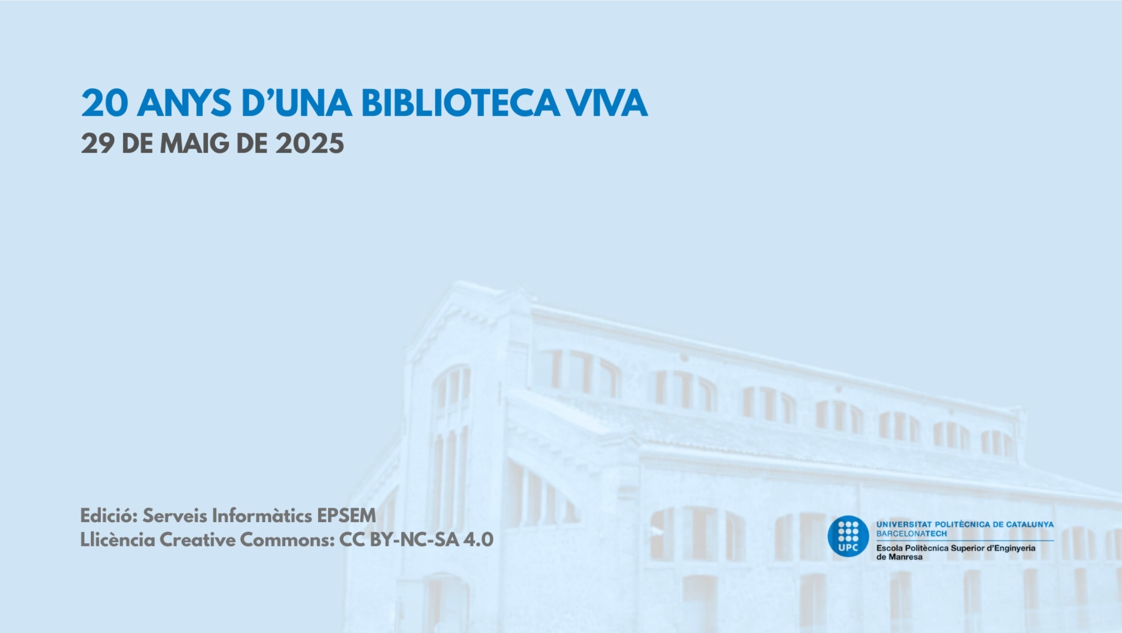 20 Anys d'una biblioteca viva
